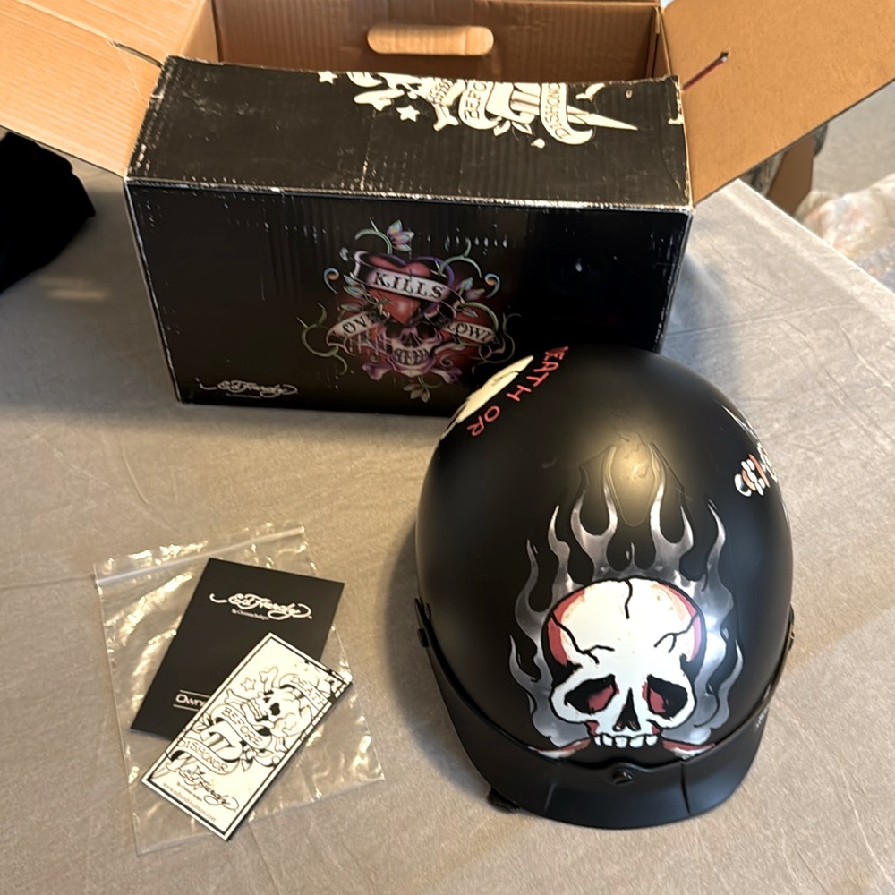 Ed Hardy Helmet Death Or Glory Helmet.  Size Small.